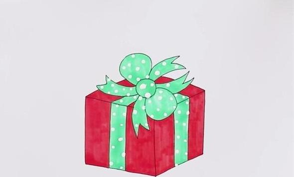 装饰礼物盒作品,礼物盒画图案?